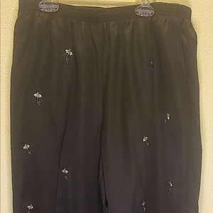 Alfred Dunner Embroidered Bee Trousers (16 Petite)
